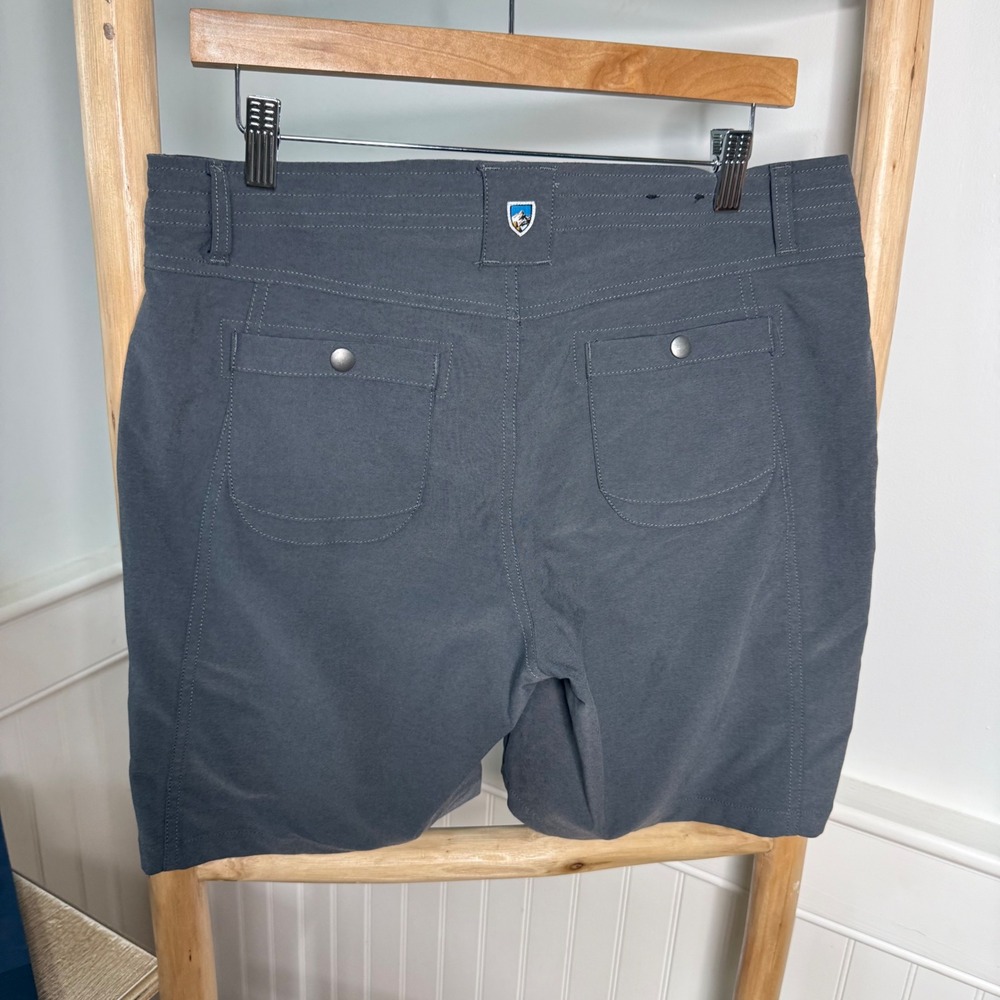 KUHL Women Charcoal Gray Hiking Shorts Size 10 Technical Outdoor Trail Gorpcore - Picture 2 of 6